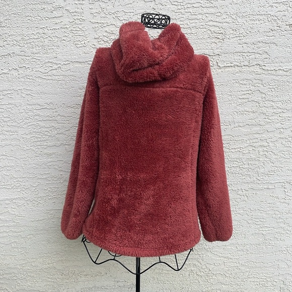 Reebok Women's Fleece Jacket - Full Zip Sherpa Fur Hooded Jacket Teddy Coat - Picture 9 of 11